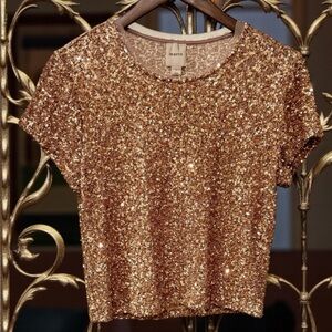 Maeve Sequin Muscle Tee Shirt